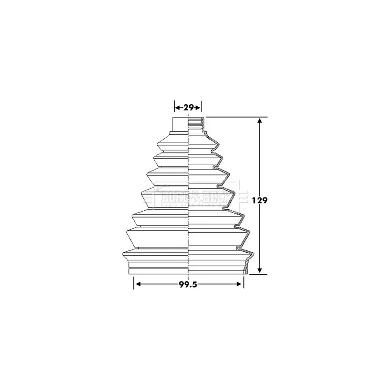 Joint-soufflet, arbre de commande BORG & BECK BCB6278