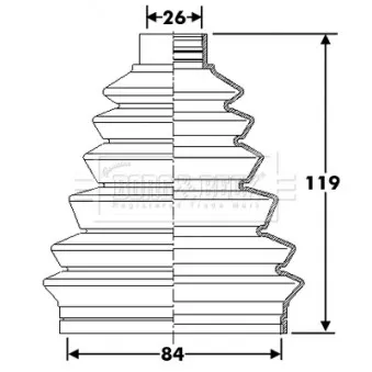 Joint-soufflet, arbre de commande BORG & BECK BCB6279