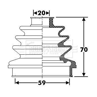 Joint-soufflet, arbre de commande BORG & BECK BCB6281