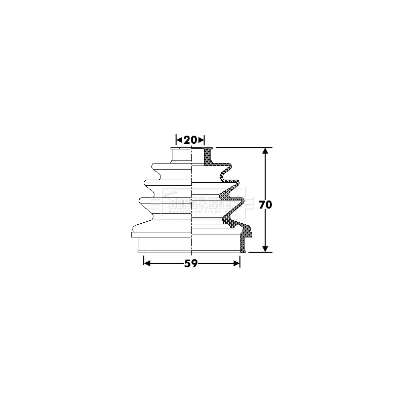 Joint-soufflet, arbre de commande BORG & BECK BCB6281