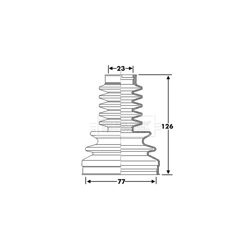 Joint-soufflet, arbre de commande BORG & BECK BCB6282