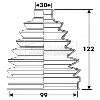 Joint-soufflet, arbre de commande BORG & BECK BCB6283