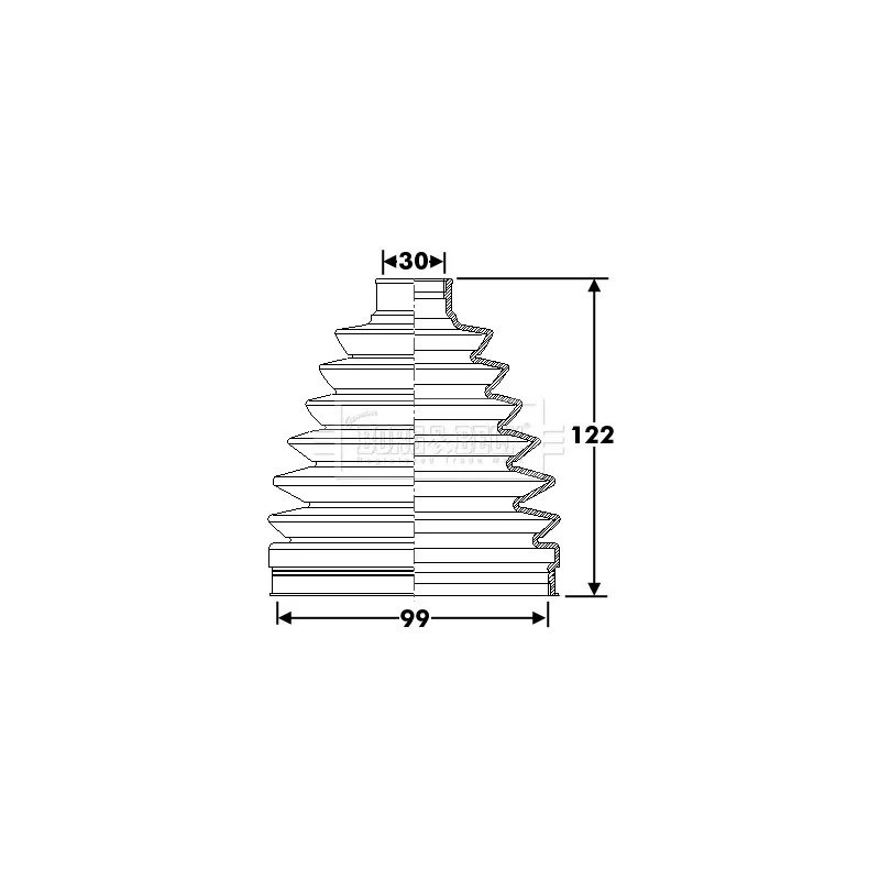 Joint-soufflet, arbre de commande BORG & BECK BCB6283
