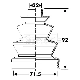 Joint-soufflet, arbre de commande BORG & BECK BCB6284