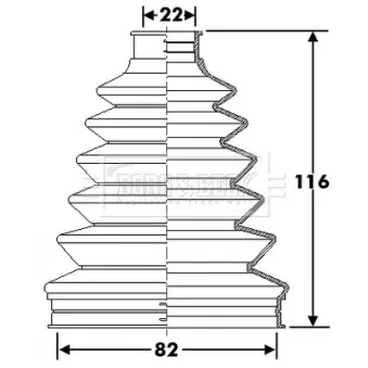 Joint-soufflet, arbre de commande BORG & BECK BCB6285