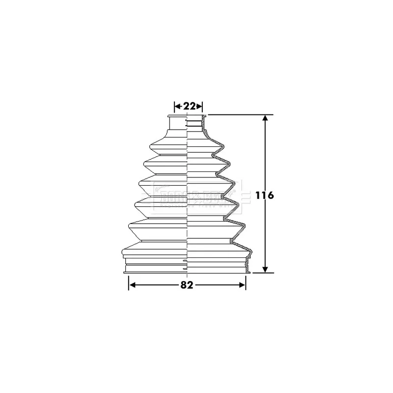 Joint-soufflet, arbre de commande BORG & BECK BCB6285