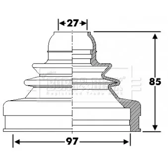 Joint-soufflet, arbre de commande BORG & BECK BCB6286