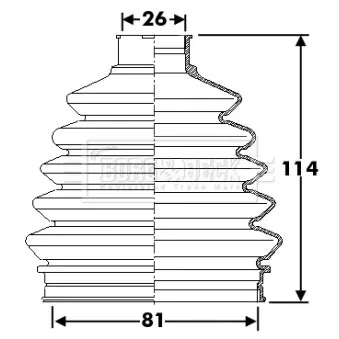 Joint-soufflet, arbre de commande BORG & BECK BCB6287