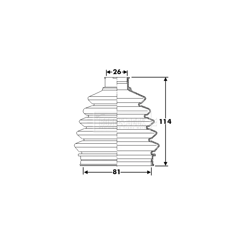Joint-soufflet, arbre de commande BORG & BECK BCB6287