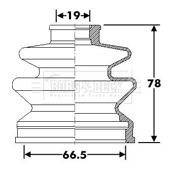Joint-soufflet, arbre de commande BORG & BECK BCB6289