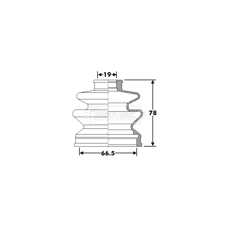 Joint-soufflet, arbre de commande BORG & BECK BCB6289