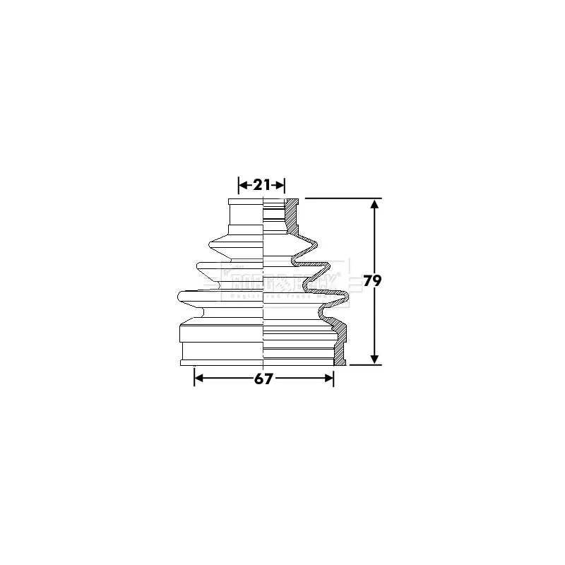 Joint-soufflet, arbre de commande BORG & BECK BCB6291