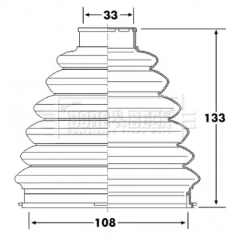 Joint-soufflet, arbre de commande BORG & BECK BCB6292