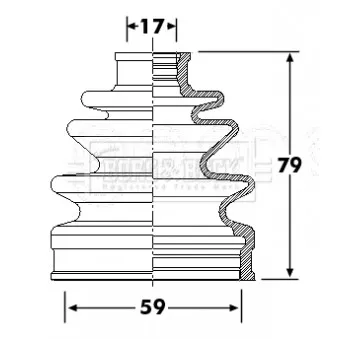 Joint-soufflet, arbre de commande BORG & BECK BCB6293