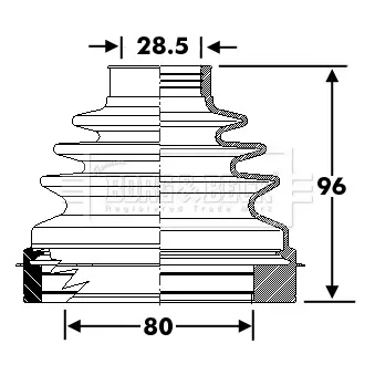 Joint-soufflet, arbre de commande BORG & BECK BCB6297