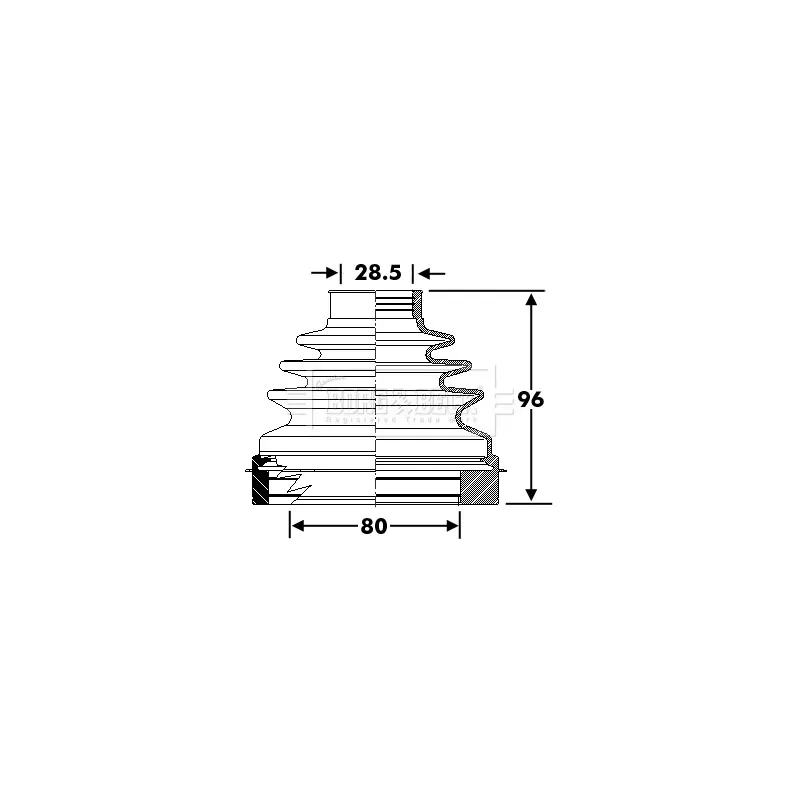 Joint-soufflet, arbre de commande BORG & BECK BCB6297