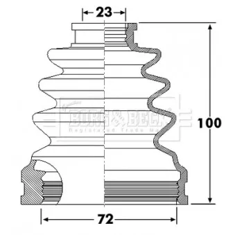 Joint-soufflet, arbre de commande BORG & BECK BCB6298