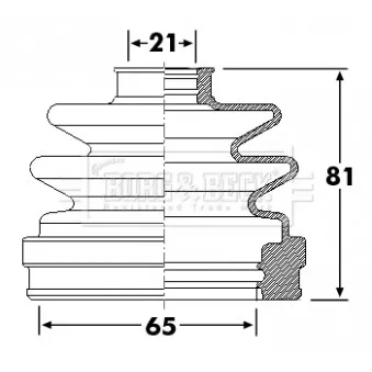 Joint-soufflet, arbre de commande BORG & BECK BCB6299