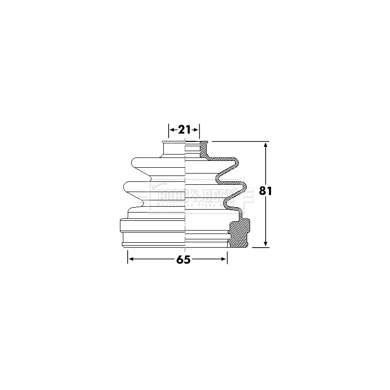 Joint-soufflet, arbre de commande BORG & BECK BCB6299