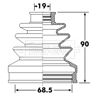 Joint-soufflet, arbre de commande BORG & BECK BCB6300