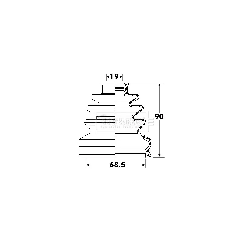 Joint-soufflet, arbre de commande BORG & BECK BCB6300