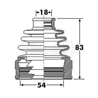 Joint-soufflet, arbre de commande BORG & BECK BCB6306