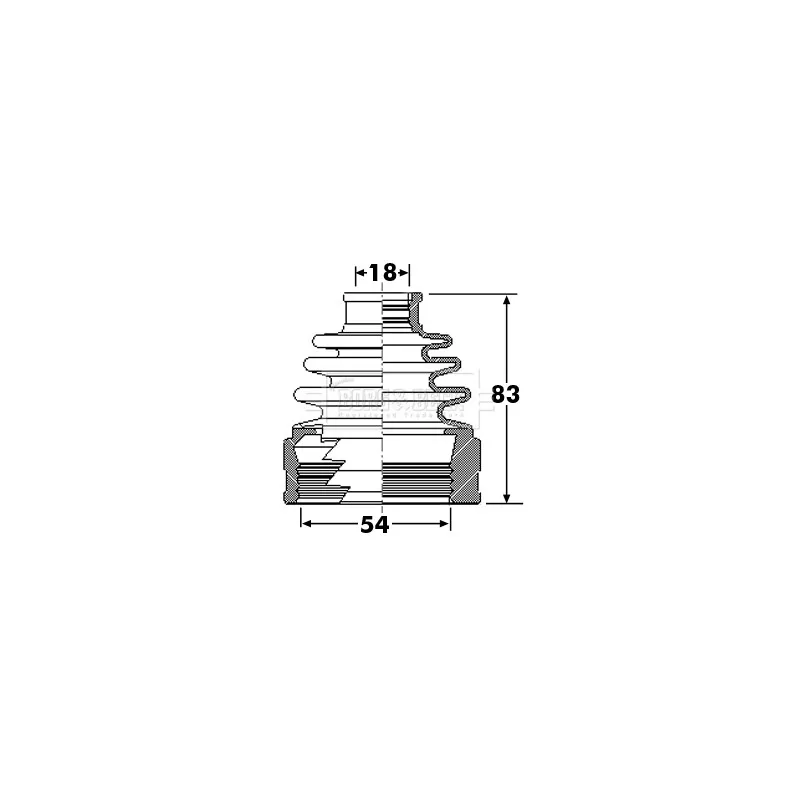 Joint-soufflet, arbre de commande BORG & BECK BCB6306