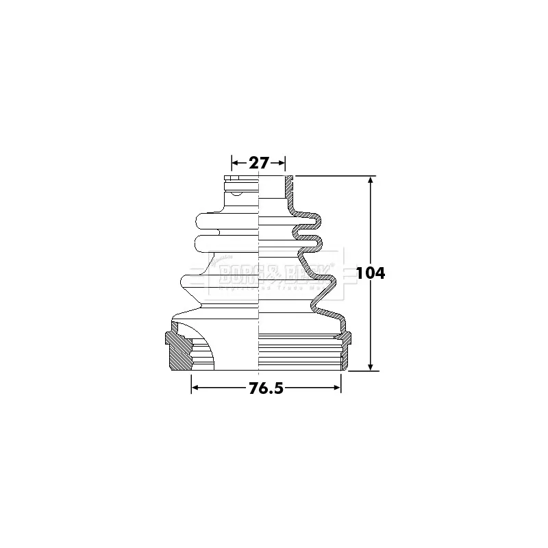Joint-soufflet, arbre de commande BORG & BECK BCB6308