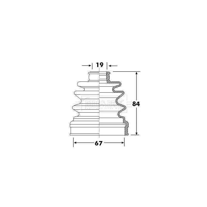 Joint-soufflet, arbre de commande BORG & BECK BCB6309