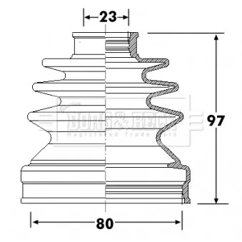 Joint-soufflet, arbre de commande BORG & BECK BCB6310