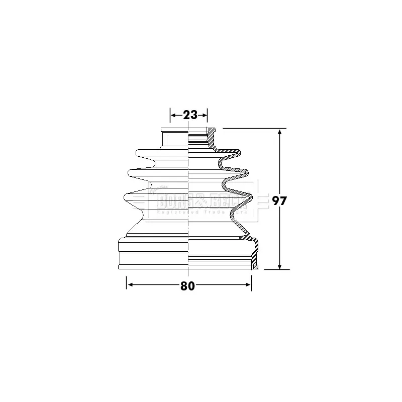 Joint-soufflet, arbre de commande BORG & BECK BCB6310