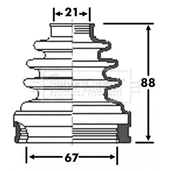 Joint-soufflet, arbre de commande BORG & BECK BCB6313