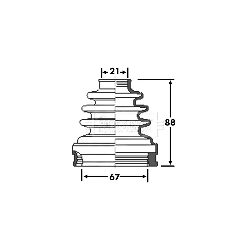Joint-soufflet, arbre de commande BORG & BECK BCB6313
