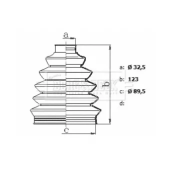 Joint-soufflet, arbre de commande BORG & BECK BCB6314