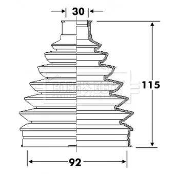 Joint-soufflet, arbre de commande BORG & BECK BCB6315