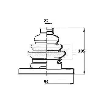 Joint-soufflet, arbre de commande BORG & BECK BCB6317
