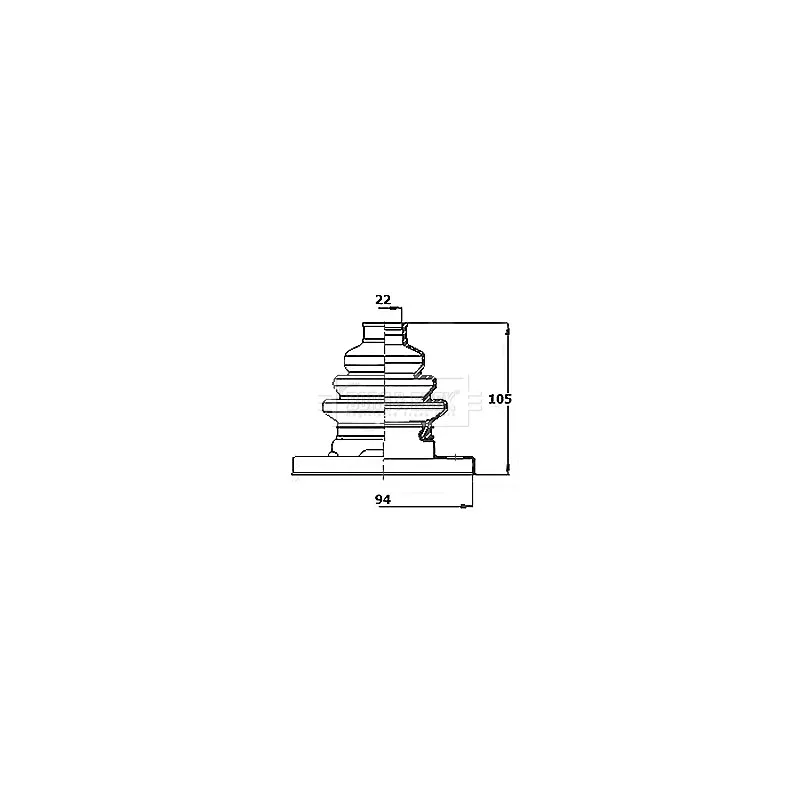 Joint-soufflet, arbre de commande BORG & BECK BCB6317