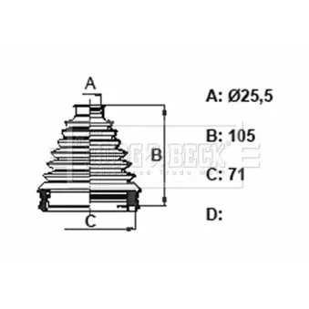 Joint-soufflet, arbre de commande BORG & BECK