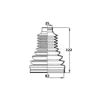 Joint-soufflet, arbre de commande BORG & BECK BCB6320