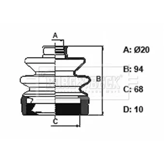 Joint-soufflet, arbre de commande BORG & BECK