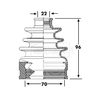 Joint-soufflet, arbre de commande BORG & BECK BCB6324
