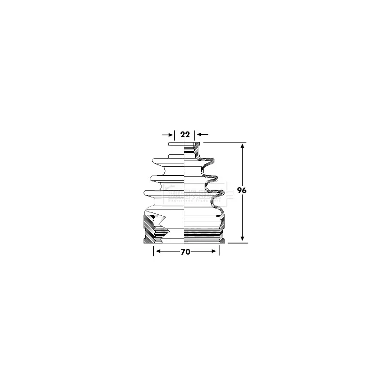 Joint-soufflet, arbre de commande BORG & BECK BCB6324