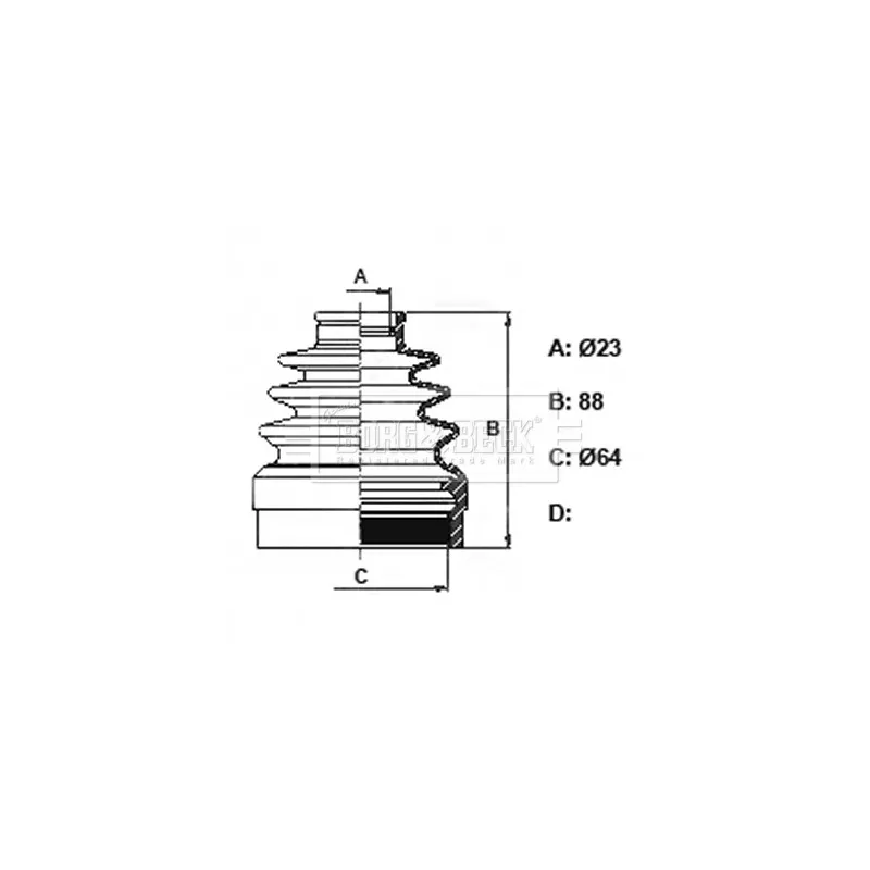 Joint-soufflet, arbre de commande BORG & BECK BCB6326