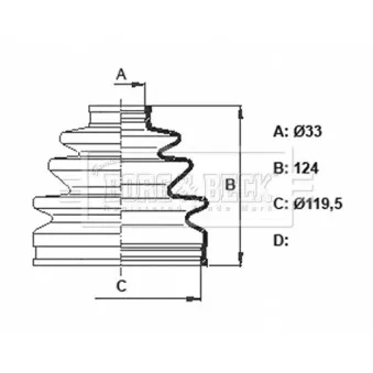 Joint-soufflet, arbre de commande BORG & BECK BCB6328