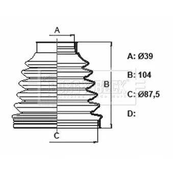 Joint-soufflet, arbre de commande BORG & BECK BCB6331