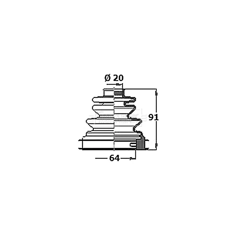 Joint-soufflet, arbre de commande BORG & BECK BCB6334