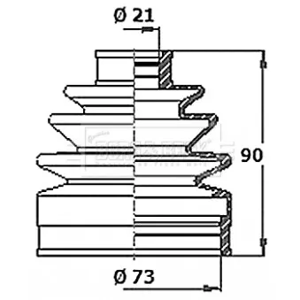 Joint-soufflet, arbre de commande BORG & BECK BCB6336
