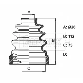 Joint-soufflet, arbre de commande BORG & BECK