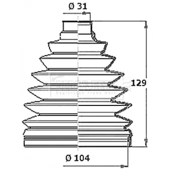 Joint-soufflet, arbre de commande BORG & BECK BCB6356