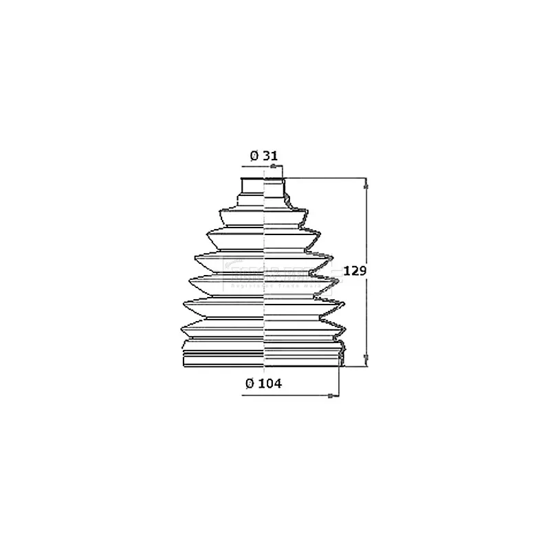Joint-soufflet, arbre de commande BORG & BECK BCB6356